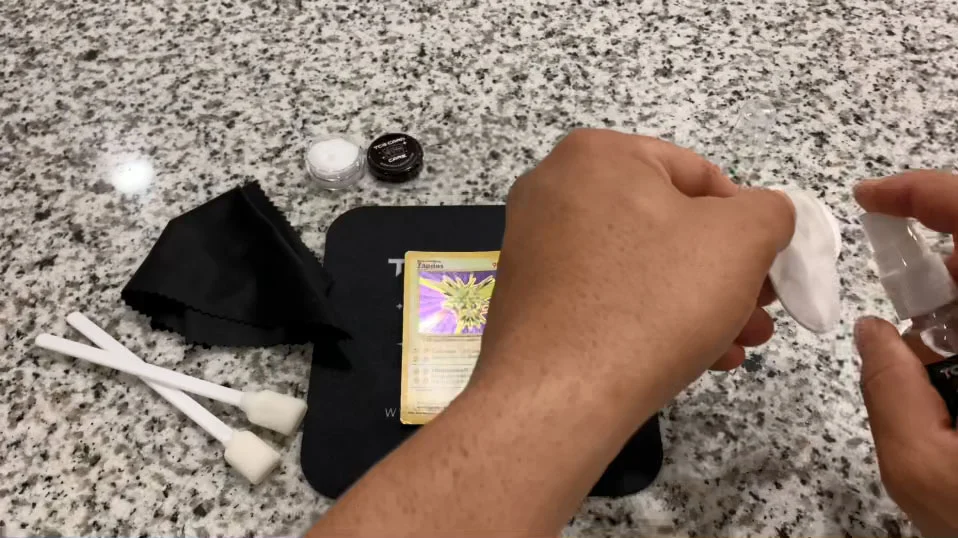 Clean the card with mild soap and water