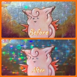 Clean and restore your cards in under 5 minutes. ✨🤩 Super easy to use and  the results are insane. Check out our restoration kits and refills,  works, By TCG Card Care