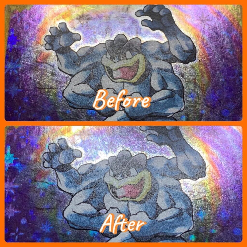 A restored pokemon holographic trading card